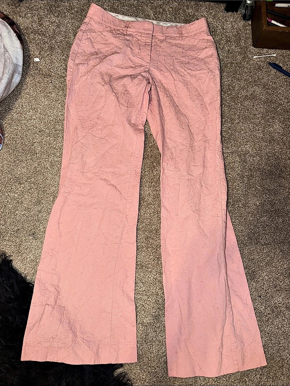 Express Editor Pants Pink Flare Pants Size 4